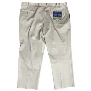 NWT Haggar Men 48x29 Cool Right Performance Beige Dress Pants Formal Business